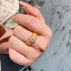 Same Pigeon Egg Blooming Chinese Ring Women'S High-End Sense Retro Temperament High-Value Ring