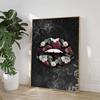 Luxury Modern Golden Lips Money Flower Poster Print Abstract Canvas Painting Wall Minimalist Art for Living Room Home Decoration