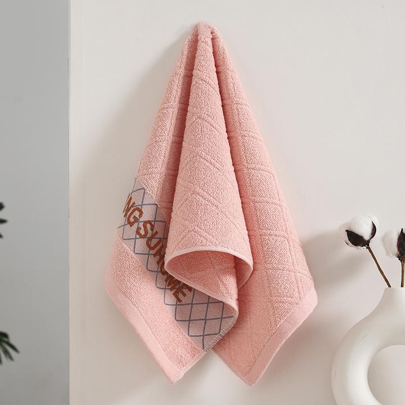 1 PC Cotton Towel Soft Absorbent Thickened Household Polyester Cotton Face Towel Cotton Towel Comfortable Textile Towels for The Home