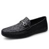 Fashion Men's Genuine Leather Loafers Comfortable Casual Dress Shoes for Men Breathable Soft Sole Flats Classic Slip-On Walking Shoes