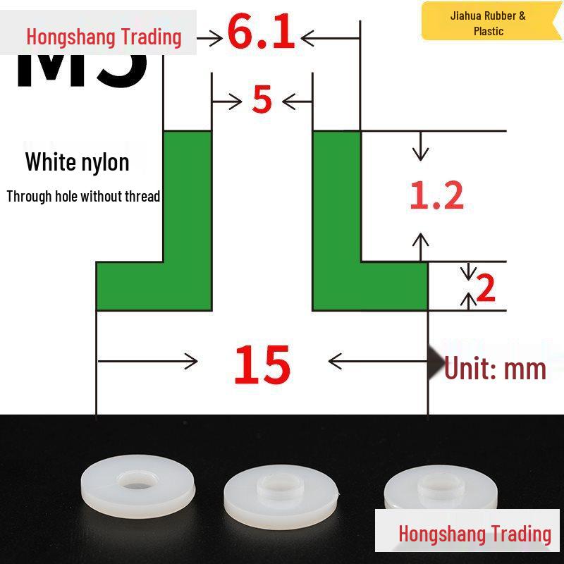 Step T-Shaped Nylon Insulating Bushing Washer, M3-M35 Thread Protection Spacer