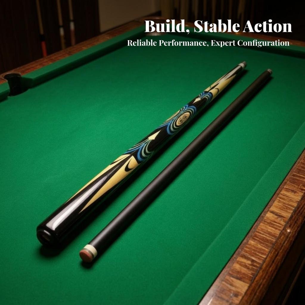 Two-Piece Pool Cue Wooden Billiard Stick Maple for Home Game Room