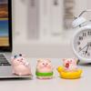 Creative Holiday Leisure Piggy Cartoon Figurine Handcrafted Toy Car Decorative Item for Tabletop Decoration, A Soothing Decorative Item.