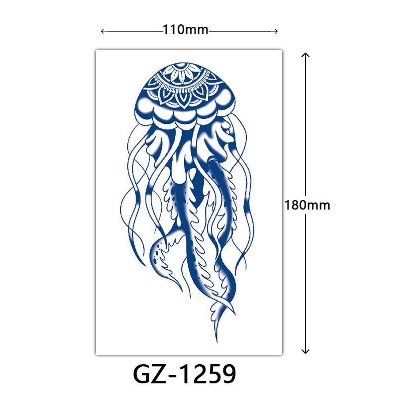 Herbal Tattoo Stickers, Juice Tattoo Stickers, Semi-Permanent English Letter Tattoo Stickers Tattoo