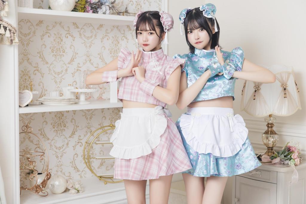 Lyrical Palette Cosplay Halloween Milky China Maid JamsCollection Rosa [Klarer Stein] Damen