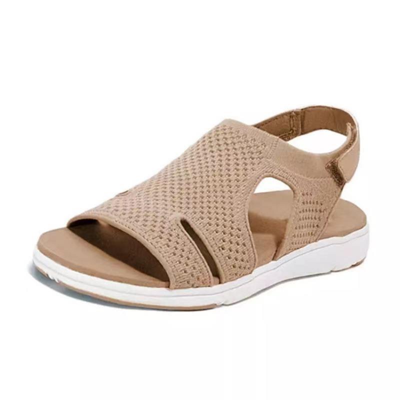 Summer fish head casual Velcro flying sandals low heels women's shoes origin color -3 large size