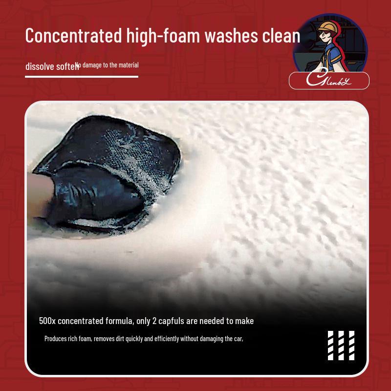 High-Foam Concentrated Car Wash Liquid - Manual Wash, Decontamination, Coating, Polishing, Cleaning, Water Wax, Pre-Wash Spot Remover.