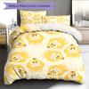 Psyduck Cartoon Pattern Bedding Home Decoration Birthday Gift (1 * Duvet Cover + 2 * Pillowcase, Without Core)