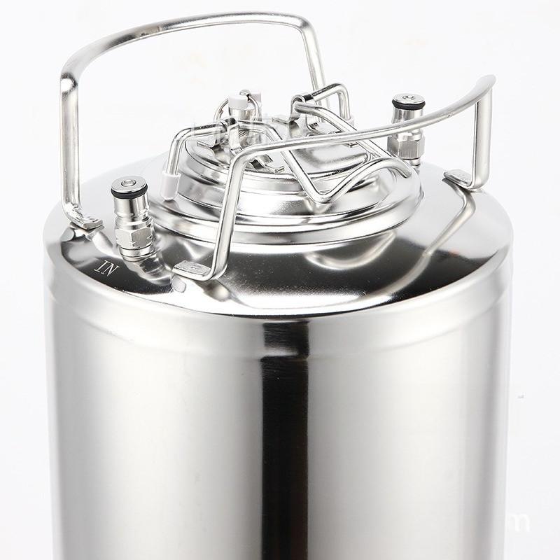 6L Large Capacity Home Brewed Beer Barrel Stainless Steel Wine Bucket Portable Steel Ball Lock Keg