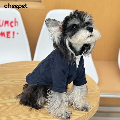 Dog Clothes Spring and Summer Solid Color Two-legged Puppy Dog Schnauzer Fake LU Sense Sweater Outdoor Clothing Pet