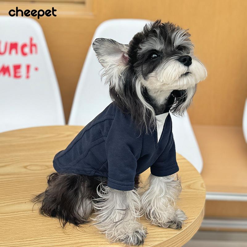 Dog Clothes Spring and Summer Solid Color Two-legged Puppy Dog Schnauzer Fake LU Sense Sweater Outdoor Clothing Pet