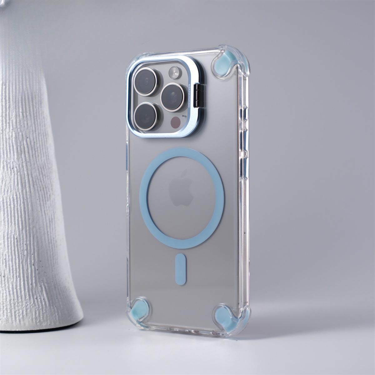 

Подходит для iPhone17 Прозрачный Магнитная Адсорбция Apple 16 Держатель Объектива Четыре Угла Подушка Безопасности Защита от Падений Чехол для Мобильного Телефона Пленка для Объектива 15 iPhone 12 PROMAX