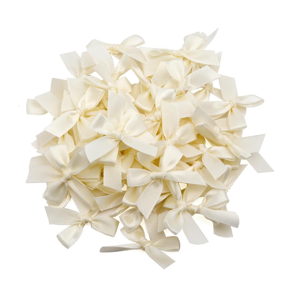 50pcs 4*3.5cm Colorful Ribbon Bows Small Size Polyester Handmade Bowknot For DIY Wedding Christmas Party Gift Bouquet Decoration