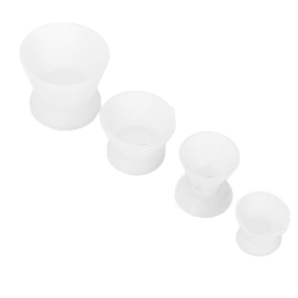 4pcs Professional Dental Laboratory Mixing Cup Silicone Dental Materials Mixing Bowl Set