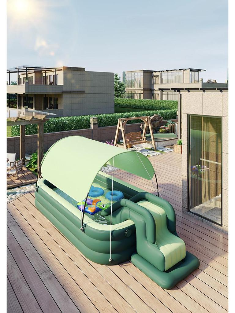 Children's Inflatable Pool with Sunshade