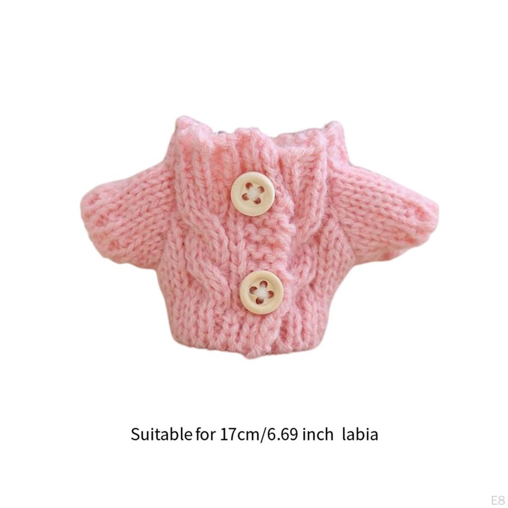 3er Pack Puppenpullover und Mütze Schal für 17cm Puppen, Tolle Feiern