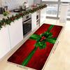 Red Green Garland Holly Berry Christmas Doormat Non Slip Washable Mat For Entrance Bathroom Kitchen Holiday Home Decor