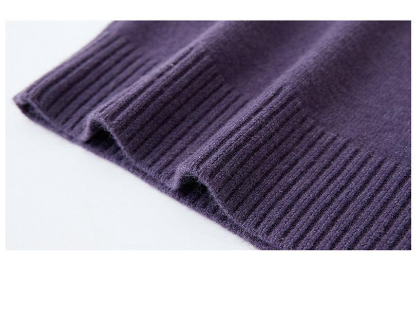2025 Women's Stylish Loose High Neck Knit Sweater Dress - Mid-Length, Winter Inner Layer for Moms