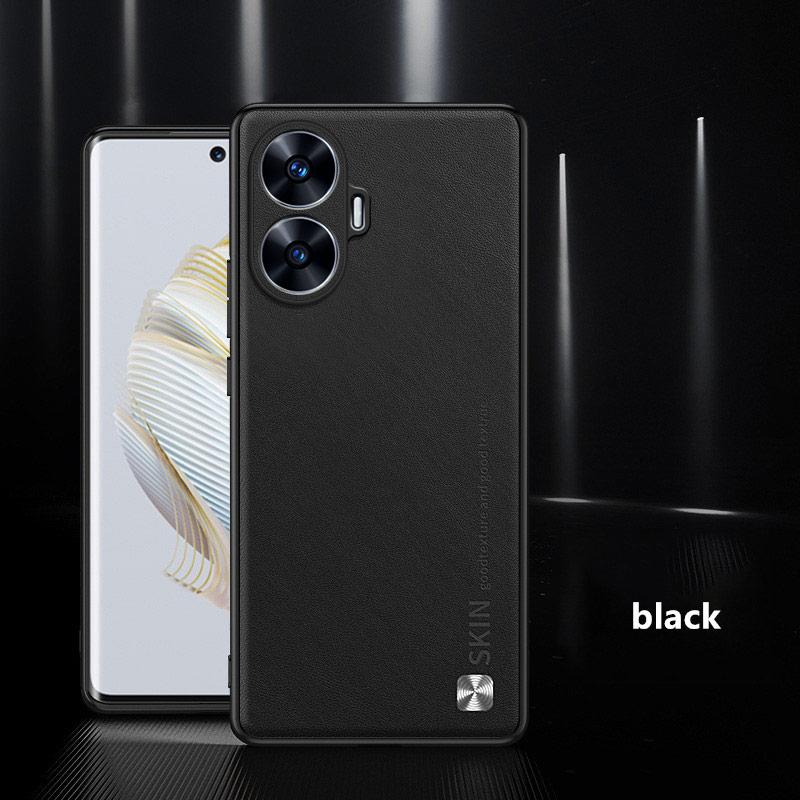 For Realme C53 C55 C61 C63 Luxury PU Leather Case For Realme C63 Soft Bumper Cover Matte Silicone Phone Case For Realme C55 Case