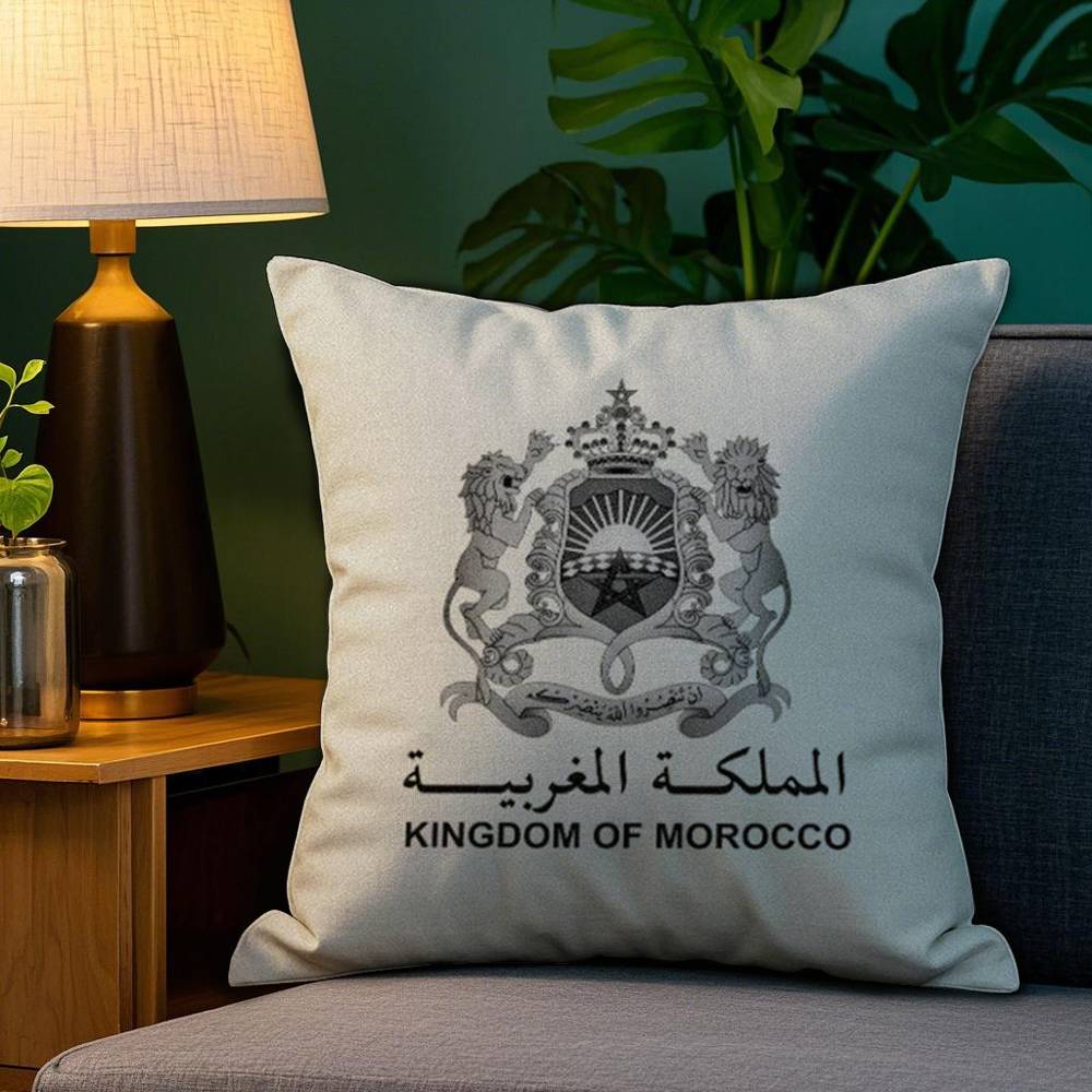 Pillow Case Sofa Living Room Bedroom Doublesided Printing AAlgerian Passport Pattern Square Cushion Nap Time Pillow Case