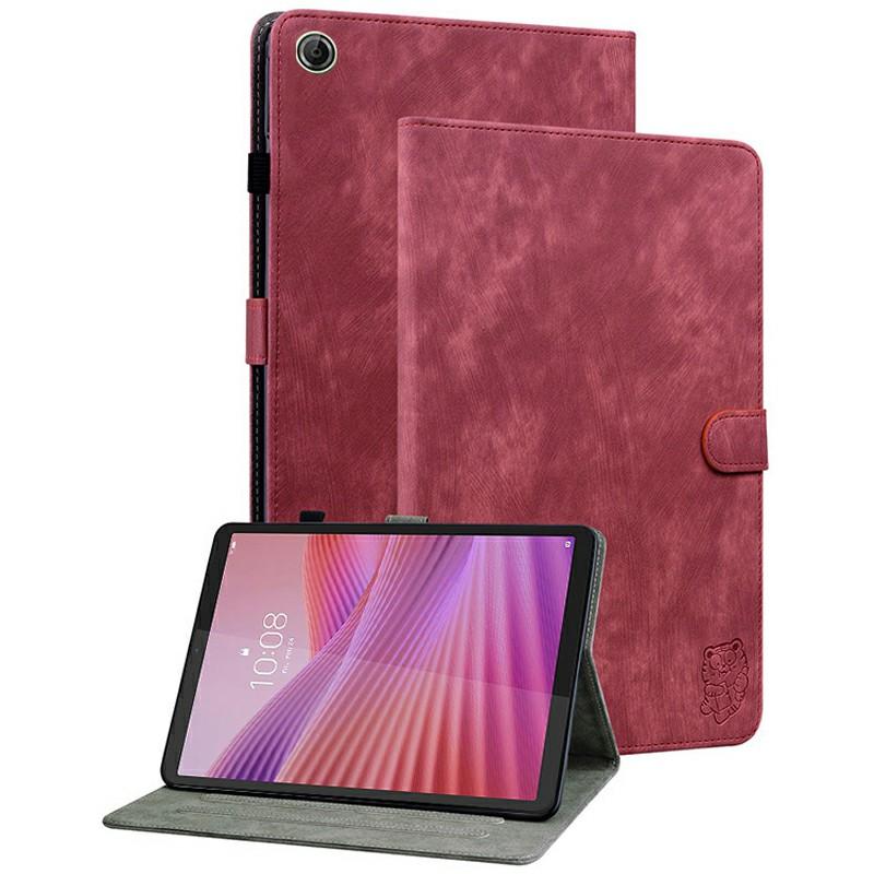 Pouzdro pro Lenovo Tab K9 s potiskem tygra, proti poškrábání, z PU kůže