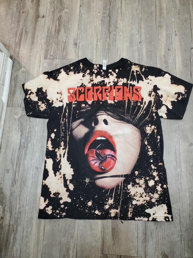 NEW SCORPIONS SEXY TONGUE BLEACHED T SHIRT Unisex T-Shirt L