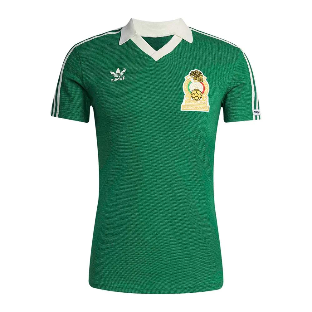 Adidas Mexico Home 1986 T-Shirt V-Neck Green