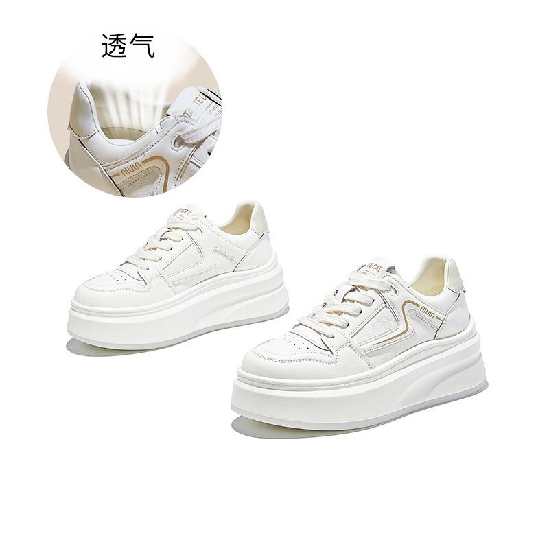 

Подошва из всасывающей пленки, кожаные маленькие белые туфли, женская осенняя новая обувь, женская обувь, универсальные одинарные туфли, женская платформа, спортивная женская обувь 40 золотой