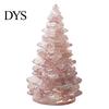 Xmas Tabletop Figurine Resin Christmas Tree Figurine, Crystal Desktop Ornament, Creative Gift Miniature Holiday Decoration for Home Office,
