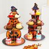 Pumpkin Halloween Dessert Stand 3-Tier Cake Rack Tray Home Decoration Cupcake Stands  Thanksgiving