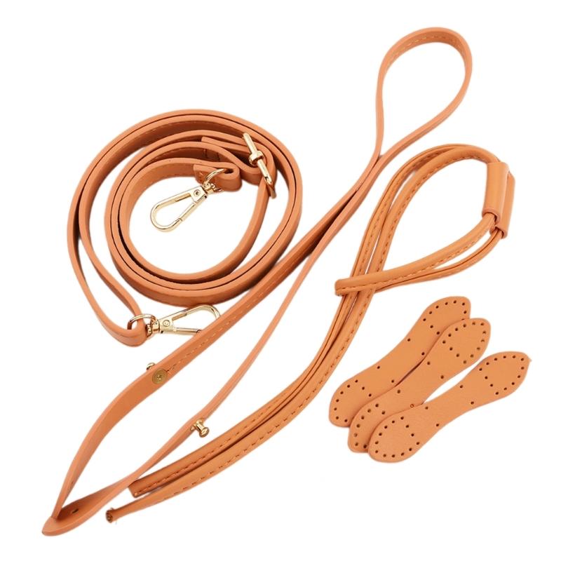 Craft Your Own Bag with Adjustable Drawstring Shoulder Strap Handle Rope Kits for Handmade Straw Bucket Bags Accessories