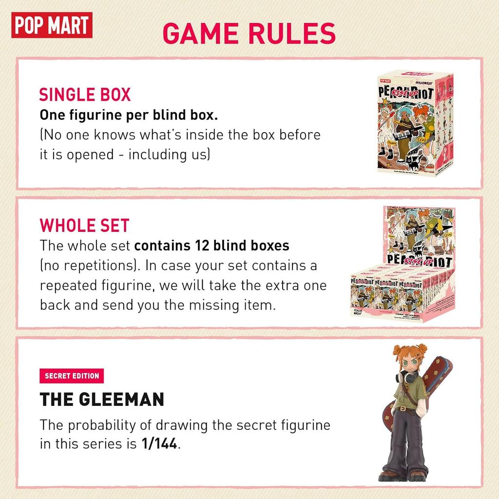 POP MART Peach Riot Rise Up Serie Figuren, 1 Stück Peach Riot Überraschungsbox Figuren, Feiertags-Geburtstagsgeschenke für Jungen und Mädchen