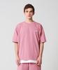 MOZMOZ Color Chip Embroidered Oversized Short Sleeve T-Shirt Pink