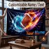 Neon Colorful Theme Throw Blanket Custom Name Text Personalized Blanket Soft Cozy Blanket for Home Sofa Bed
