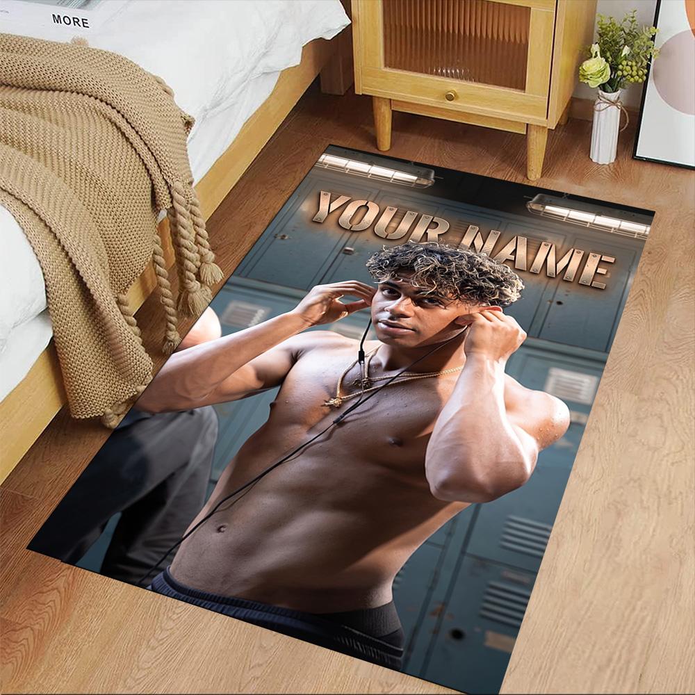 Yamal Anpassbares Namens-Teppichdesign für Schlafzimmer, Flur, Spielzimmer, Spielraum, Rutschfester Teppich, Dekorieren von Büros, Geburtstags-/Weihnachtsgeschenk