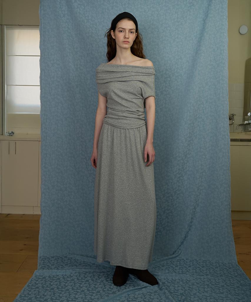 Without Summer Comfort Flare Skirt_Gray