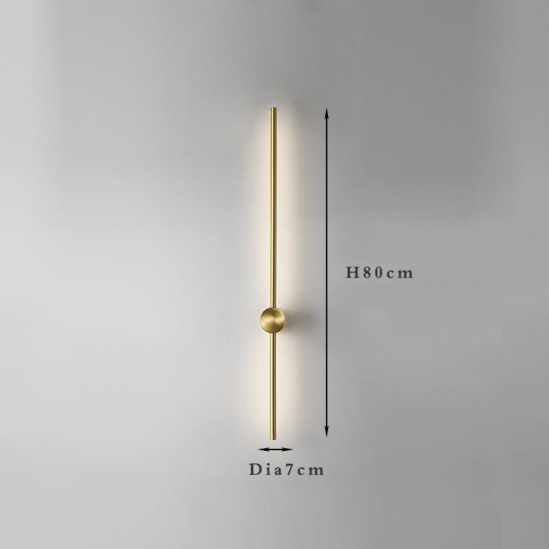 Fumi  Contemporary Long Strip Wall Lamp,  Led  Minimalist Indoor Wall Light For Indoor Living Room Bedroom,dining Room,bathroom