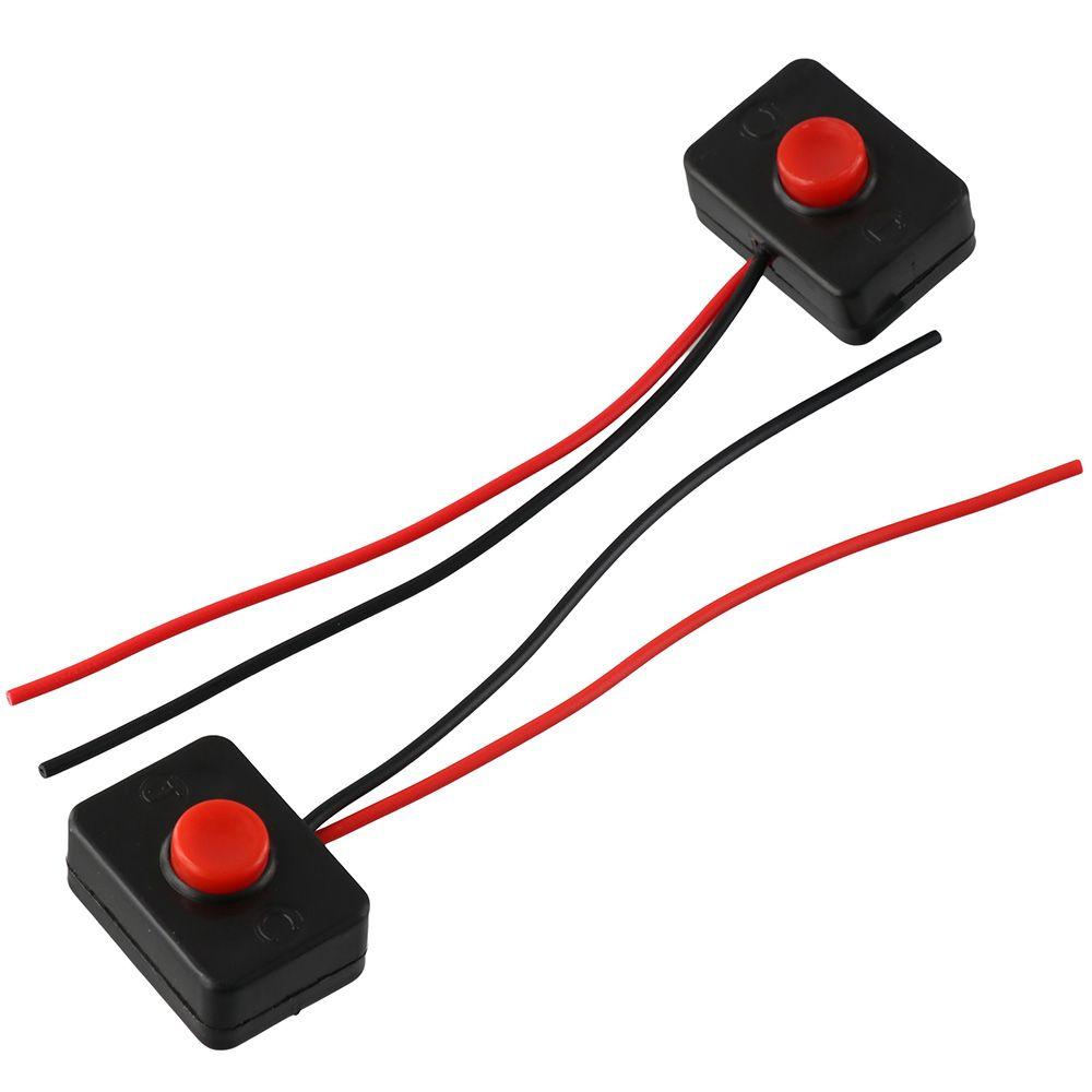 2pcs switch 12V Mini Momentary Switch 24V Car Modification Push Button Surface Mount Easy to Install Switch With Adhesive Car