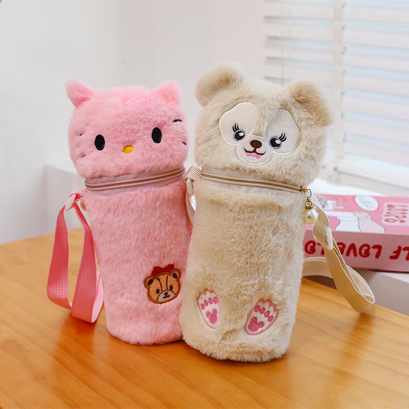 Niedliche Wasserkrug-Schutzhülle, Handy neue tragbare Glas-Plüsch-Wechsel-Schräg-Umhängetasche, Geburtstagsgeschenktasche.