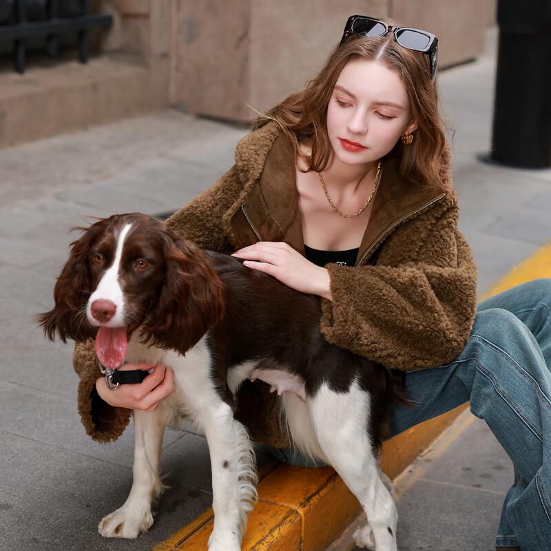 Sancai 2025 Winter Faux Fur Hooded Toggle Coat