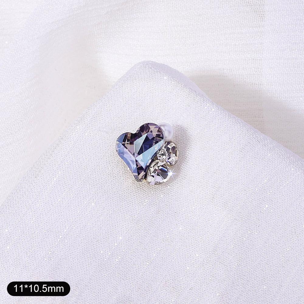 Nail Art Diamond Ball Stack Diamond Finished Nail Art Diamond Decoration Super Shiny Rectangle Right Angle Handmade Diamond Set With Pearl Decoration