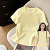 Heavy Cotton American Retro Slim-fit Niche Short-sleeved T-shirt Women's New Versatile Trendy Top Trendy