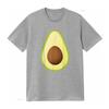 Damen Avocado Kostüm T-Shirt Frucht Halloween Schwarz 2XL vintage Gewaschen Leicht Unisex Lässig Atmungsaktiv Dehnbar streetwear