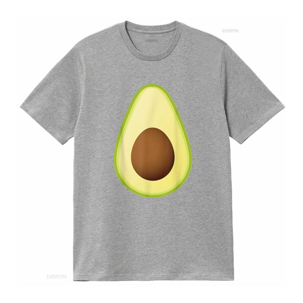Damen Avocado Kostüm T-Shirt Frucht Halloween Schwarz 2XL vintage Gewaschen Leicht Unisex Lässig Atmungsaktiv Dehnbar streetwear
