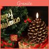 Elegant Brown And Beige Flameless Pinecone Candles For Festive Holiday Decor