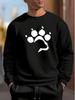 Men'S Stylish Long-Sleeve Crew Neck Sweatshirt, Moisture-Wicking, Comfortable for Home Wear, Suitable for Outings, Parties, Sweat-Resistant