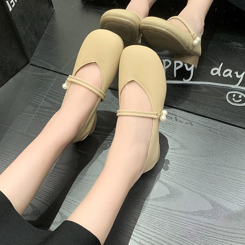 Modă 2024 Pantofi Plați de Vară Noi Casual pentru Femei Pantofi Plați cu Gură Adâncă Moale și Versatil Vârf Rotund