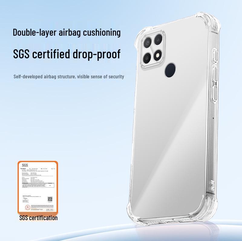 OPPO A15/A15s Airbag Stoßfeste Transparente TPU Handyhülle