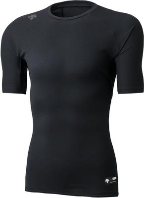 DESCENTE Baseball Locker geschnittenes kurzes Rundhals-Unterhemd Größe M, Infinity, Ärmel, Hals, Schwarz, (DBMLJA00)