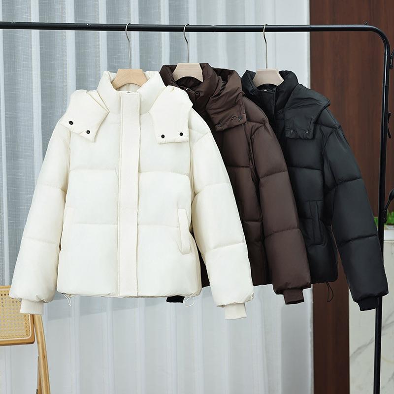 New women's winter fluffy short cotton clothes loose small thickened cotton clothes fashionable bread clothes jacket